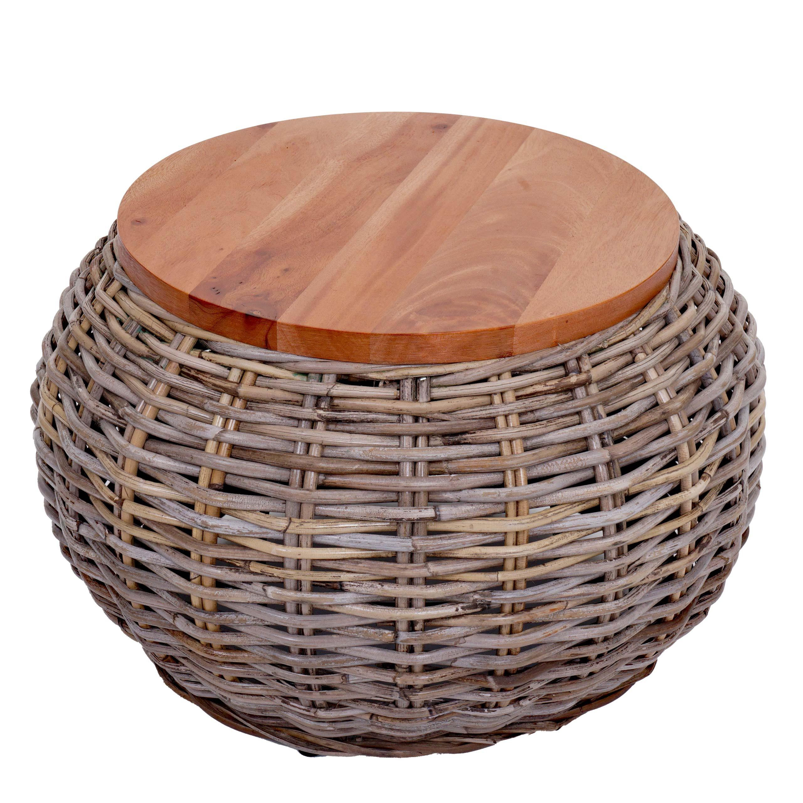 BEISTELLTISCH rund Braun - Braun, Holz (49/49/33cm) - MCW