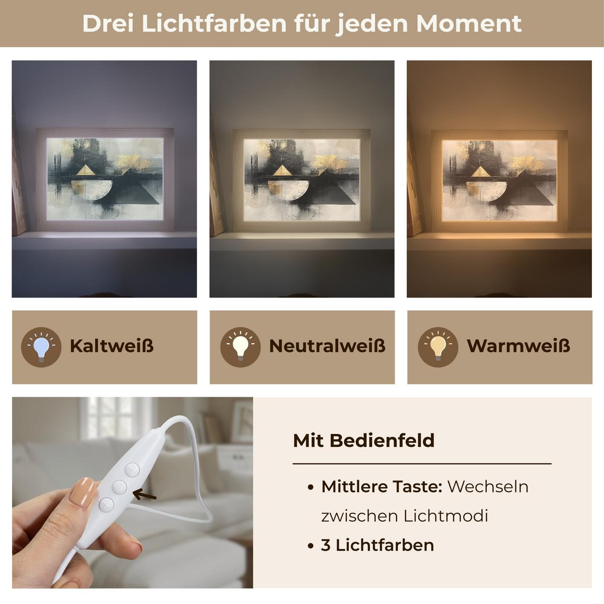 WANDLEUCHTE Abstrakt - Schwarz - Farbe - Modern 20x15 cm - Grau, Holzwerkstoff (20/15/8cm) - OnlyWow