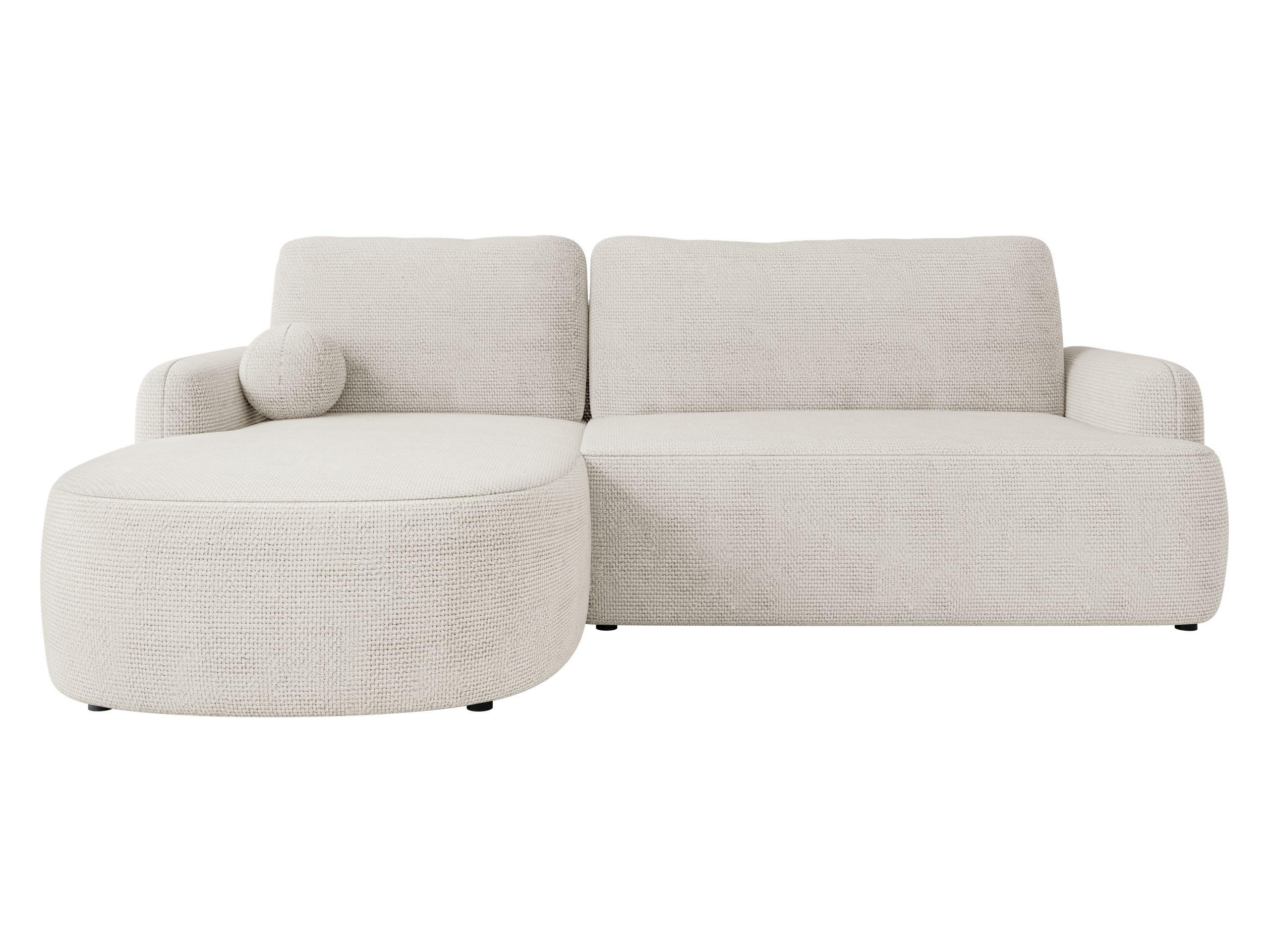 ECKSOFA Loridu, Seite: Links - Creme/Schwarz, Holz/Kunststoff (250/174cm) - MIRJAN24