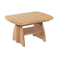 FUNKTIONSTISCH Camela höhenverstellbar und ausziehbar 125(165,5) x 71 x 56-75 Couchtisch massiv Eiche - Hellbraun, Holz (125/71/56cm) - 58aufmkessel