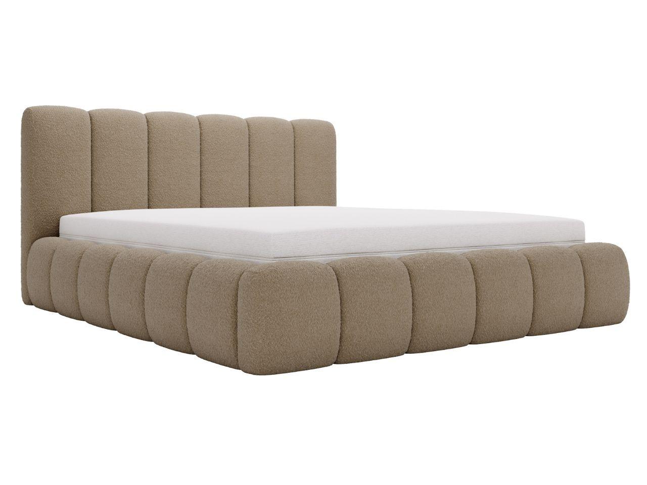 POLSTERBETT Cloud 140x200 Bouclé-Stoff Braun - Braun, Textil (140/200cm) - Graingold