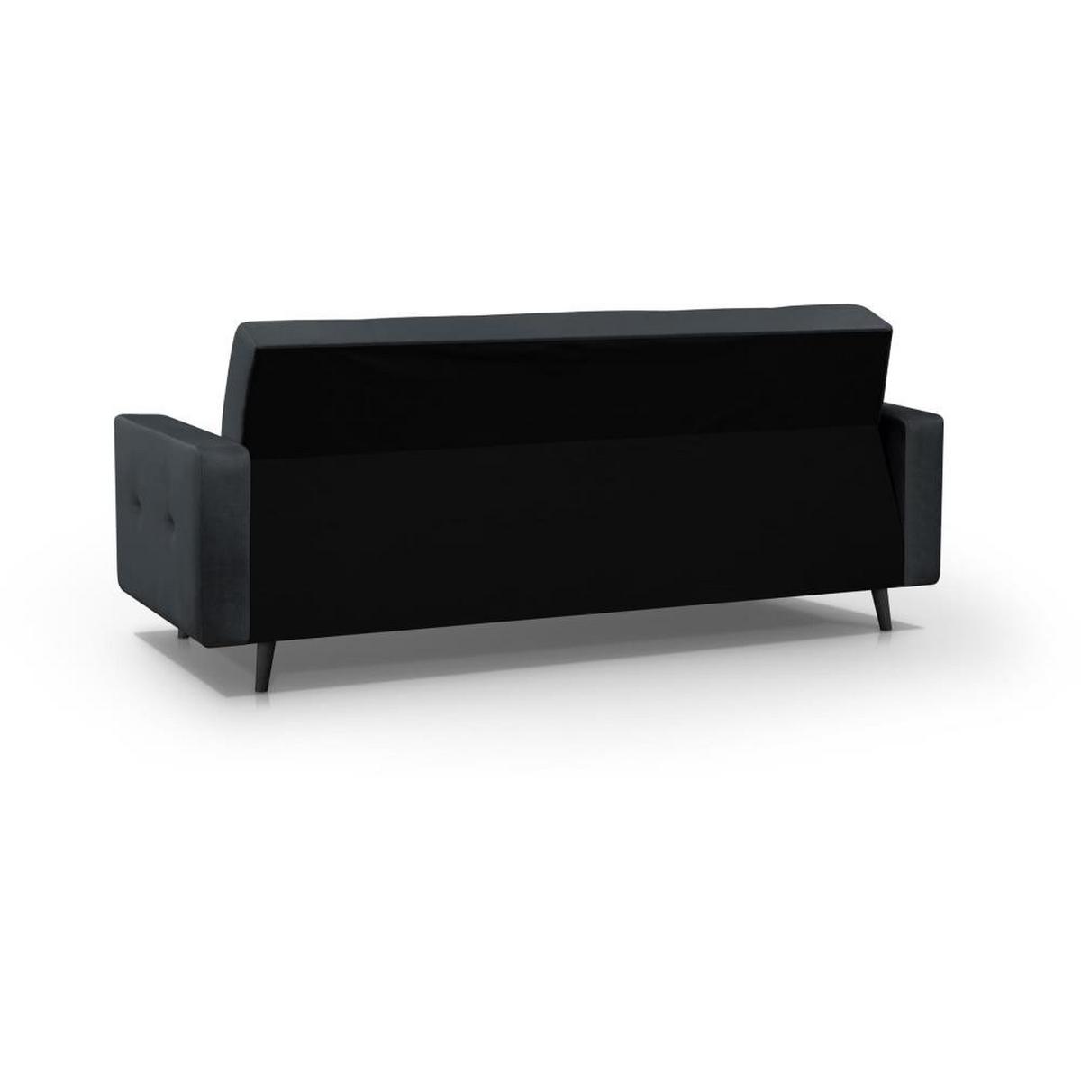 3-SITZER Schlafsofa Nancy Bis dunkelgrau - Dunkelgrau, Holz/Textil (220/89/93cm) - Beautysofa