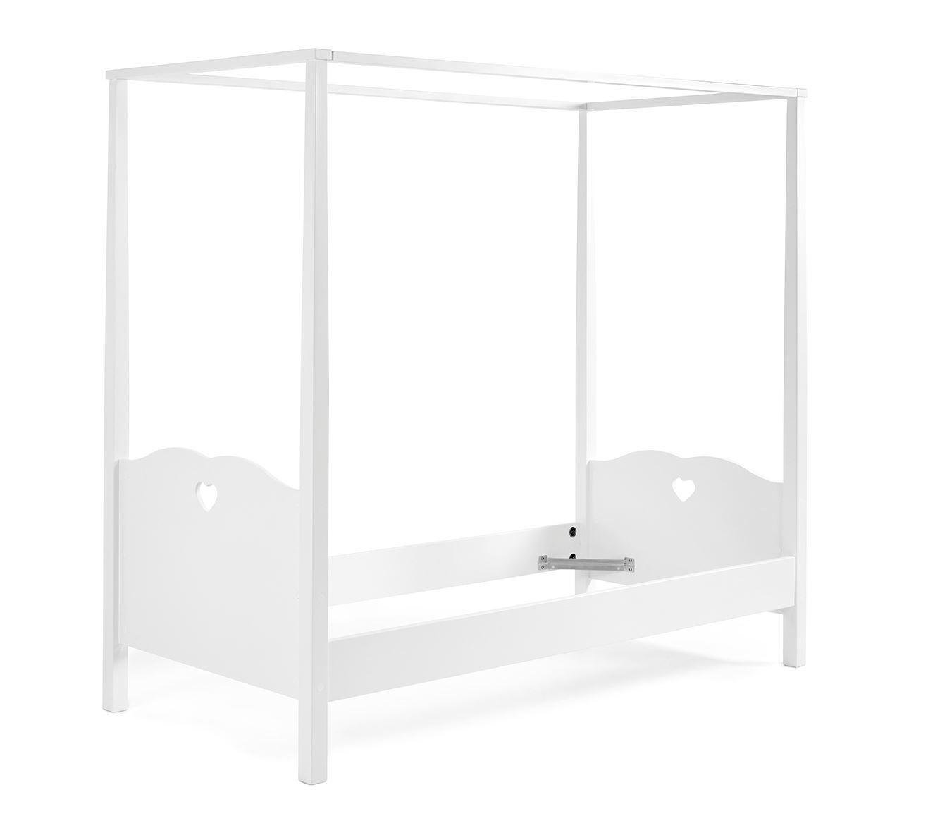 HIMMELBETT Kamila 211x187x96 aus MDF in Weiß - Beige, Holzwerkstoff (90/200cm) - 58aufmkessel