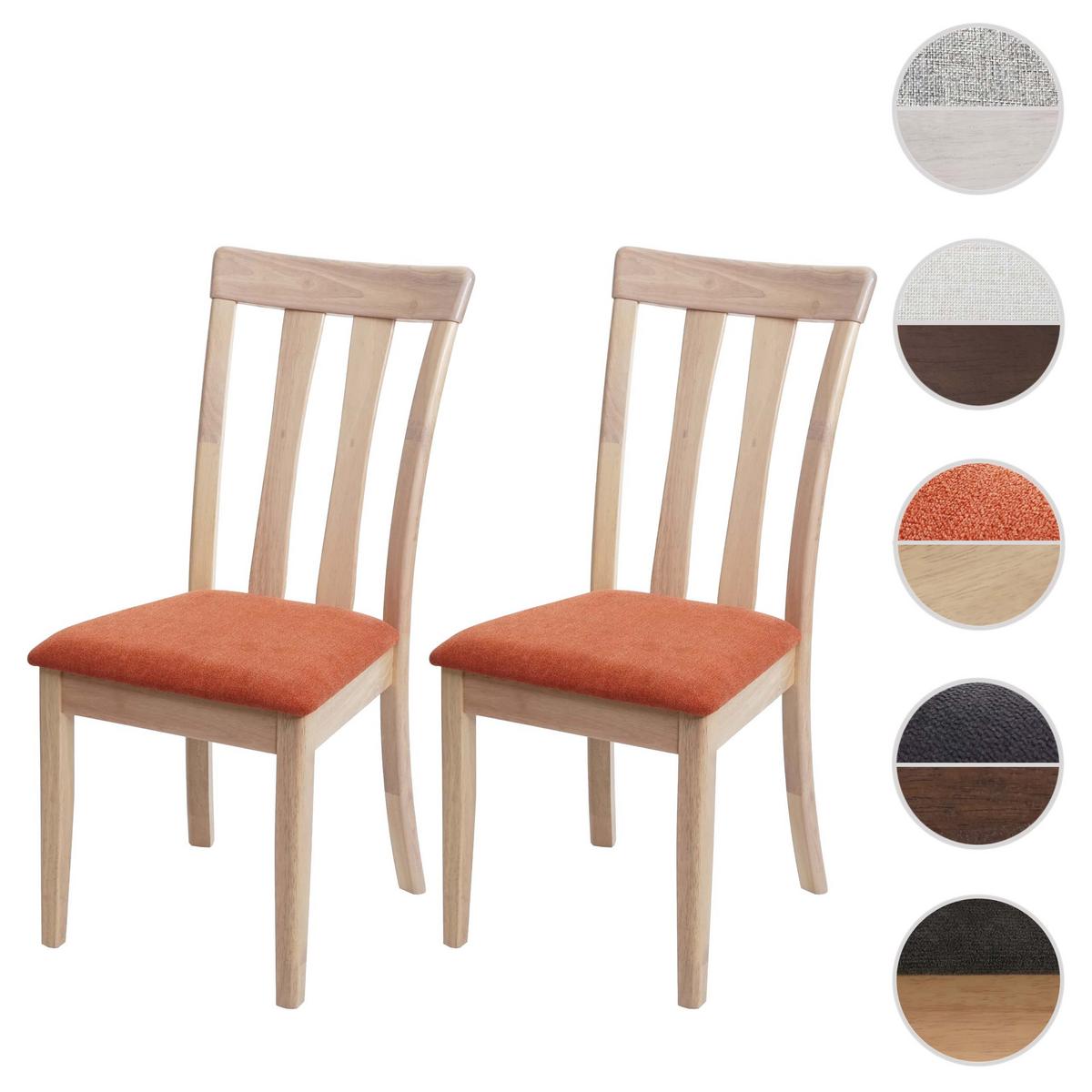 ESSZIMMERSTUHL Orange, Braun 2er-Set - Orange/Braun, Holz (42/96/58cm) - MCW