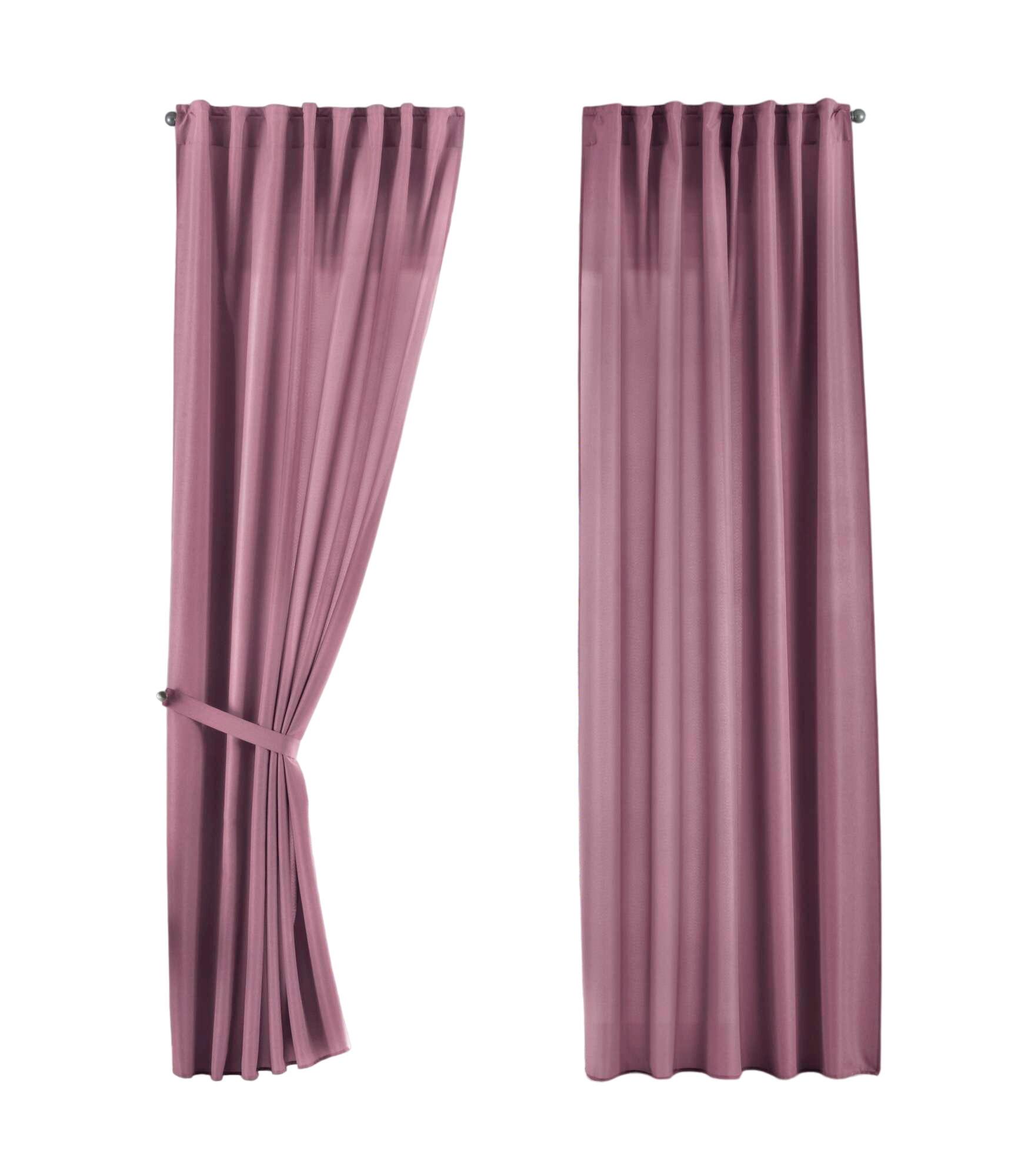 SCHLAUFENGARDINE 2ER SET »Jena« HxB 250x140 cm Altrosa - Rosa, Textil (140/250cm) - Gardinenbox