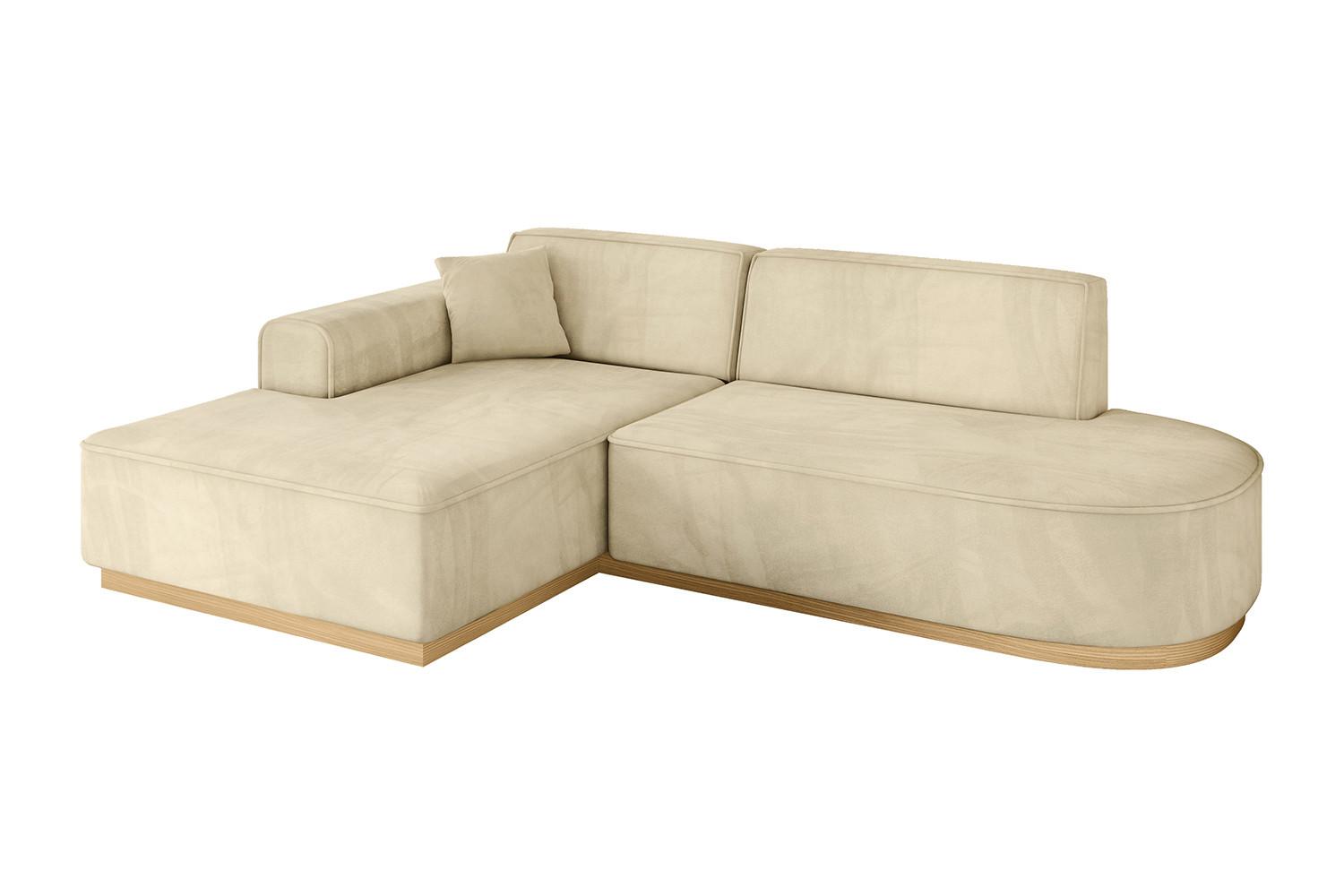 ECKSOFA Ottomane Links IREA-L1-v2 - 232x165x80 cm Beige - Taupe, Holzwerkstoff/Textil (232/165cm) - ALTDECOR