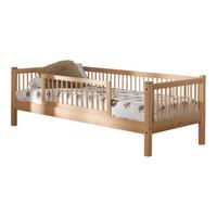 TAGESBETT Kelci 90x200 mit Rausfallschutz Umrandung Buche massiv natur - Buchefarben, Holz (90/200cm) - 58aufmkessel