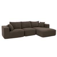 SOFA-GARNITUR Braun - Braun, Textil (276/58/154cm) - MCW