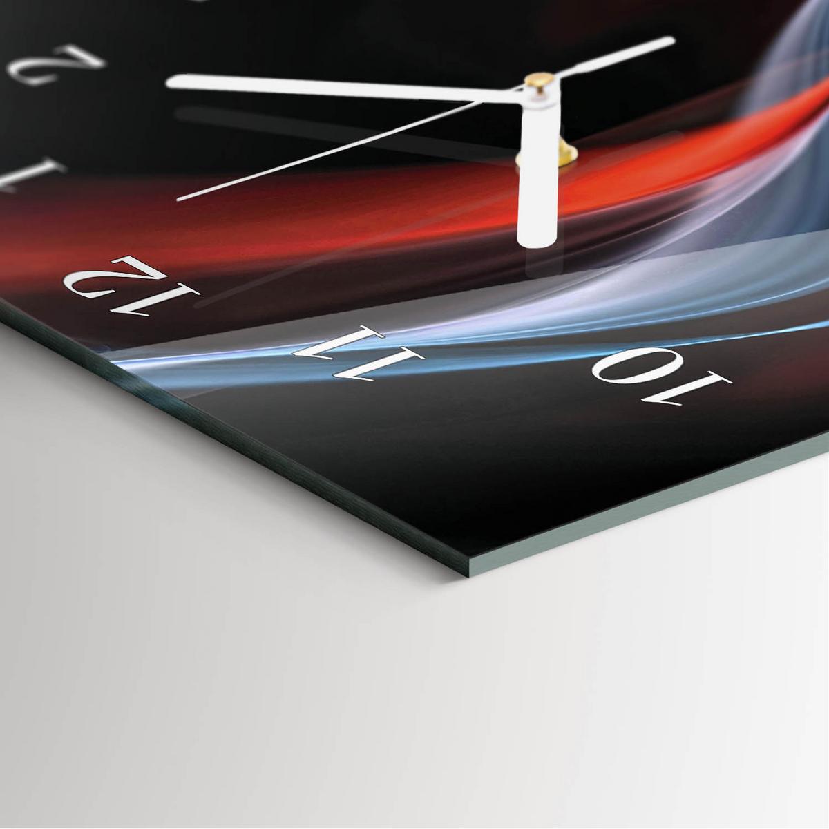 WANDUHR aus Glas 30x60 cm - Abstraktion - Multicolor, Glas (30/60/0.4cm) - TULUP