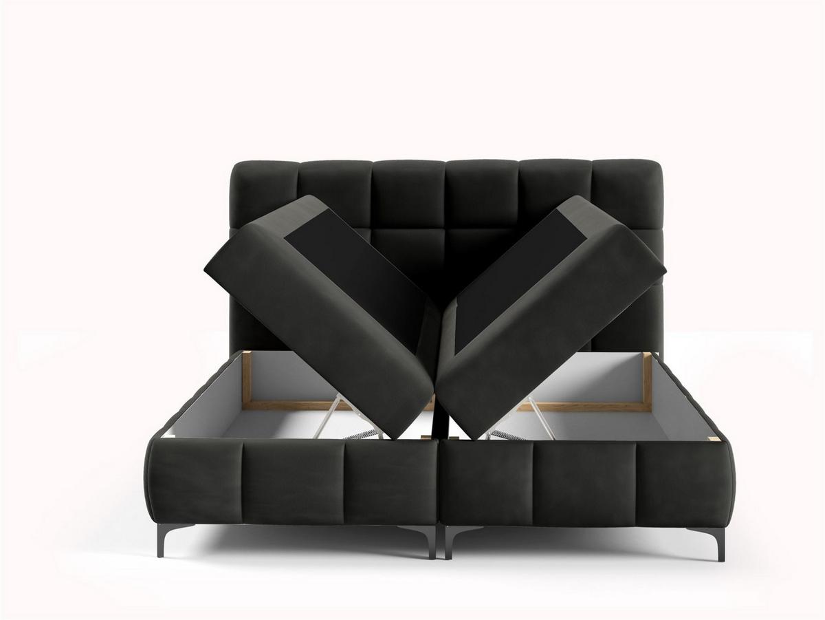BOXBETT Sophie In Salvador - Schwarz, Holzwerkstoff/Textil (180/200cm) - Fun Möbel