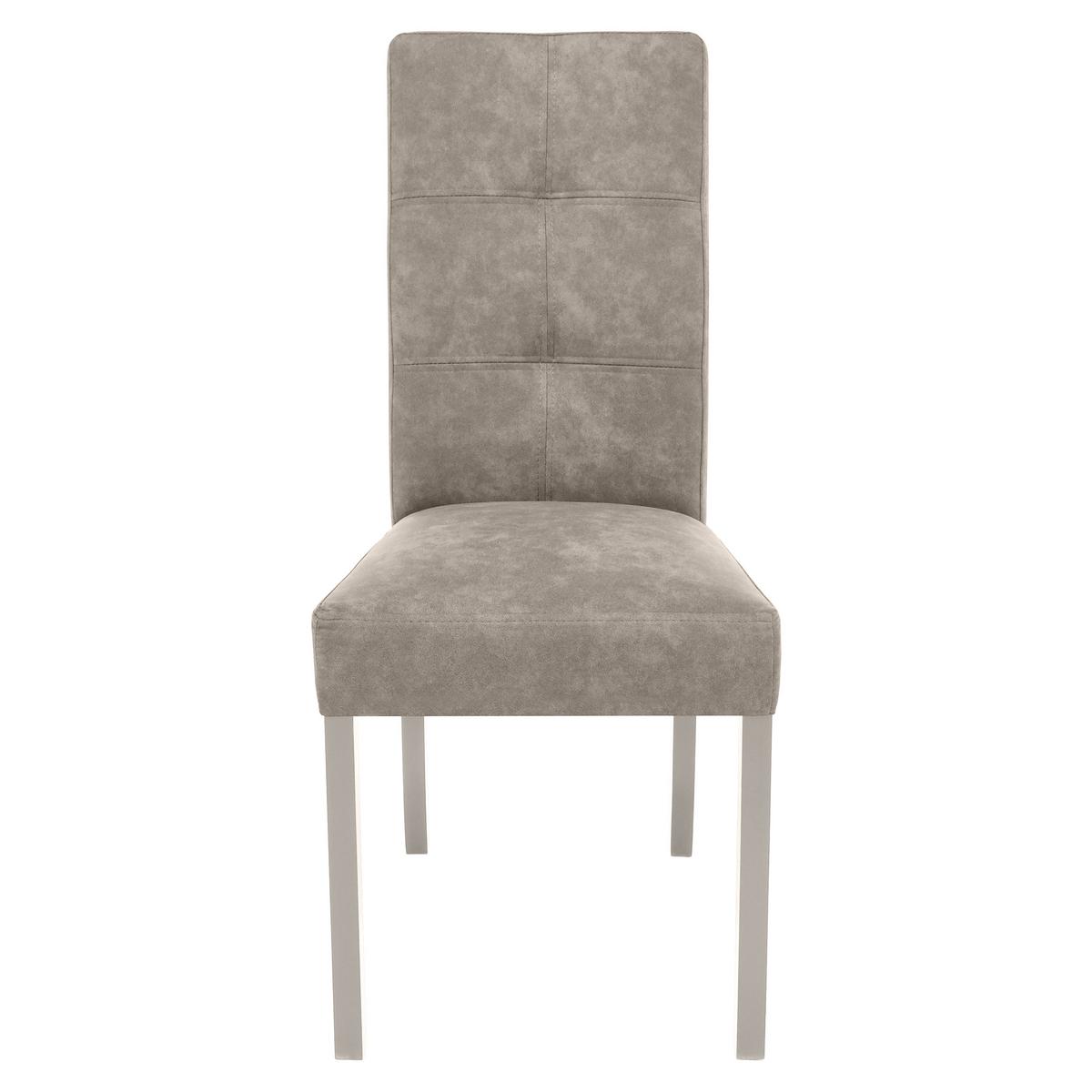 STUHL Solis mit kaschmirfarbenen Holzbeinen, Polsterstuhl, Cappuccino - Kaschmir/Cappuccino, Holz (45/100/42cm) - Beautysofa