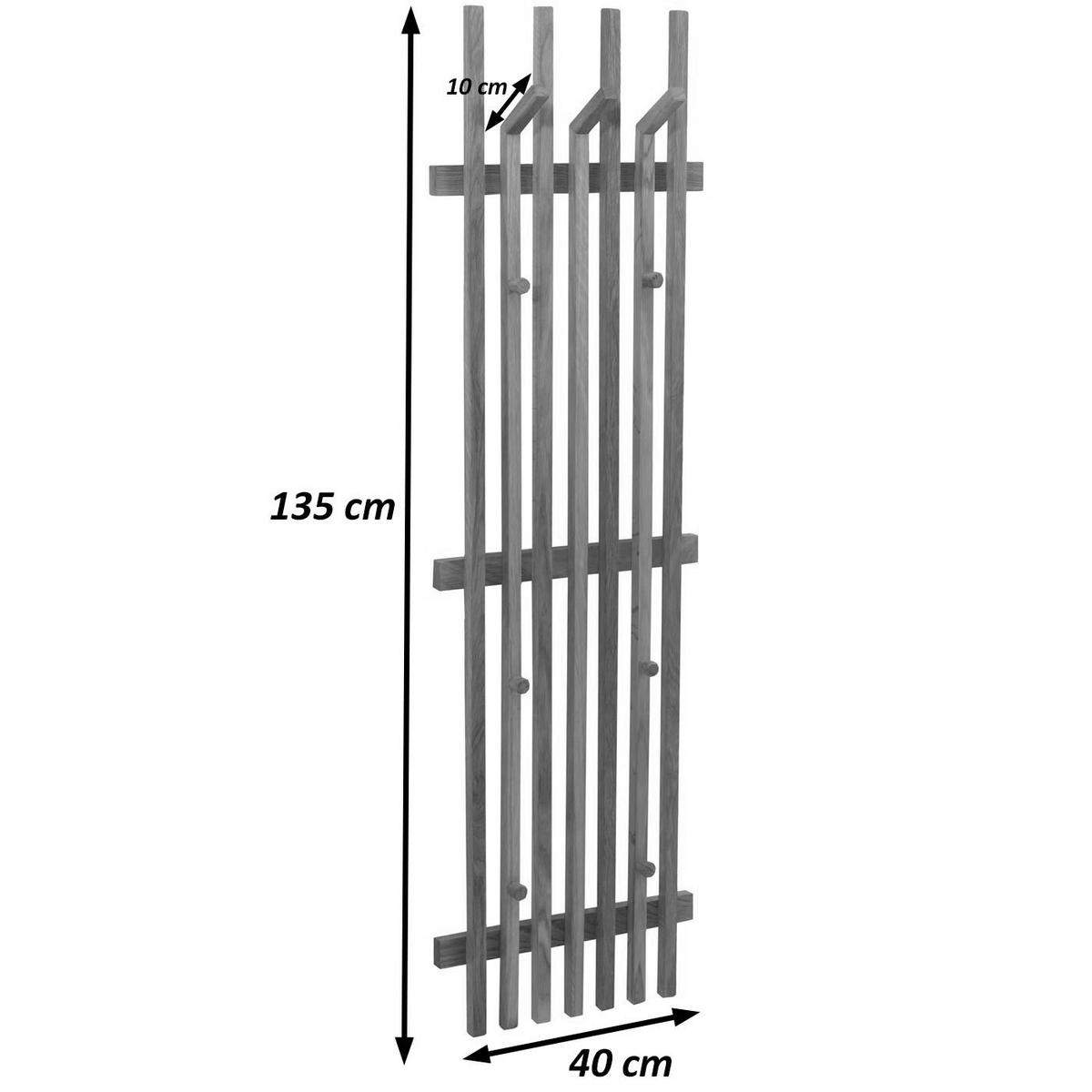 GARDEROBENPANEEL Eiche Dekor - Eiche Wotan, Holz (40/135/11cm) - MCW