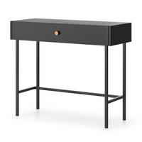 KONSOLENTISCH Dalia mit 1 Schublade und Metallbeinen, Schwarz - Schwarz, Holzwerkstoff/Metall (39/93/79cm) - Beautysofa