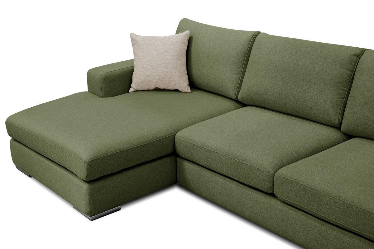 ECKSOFA OTTO 4-Sitzer, grün - Grün, Holzwerkstoff/Textil (159/279cm) - Wozimo