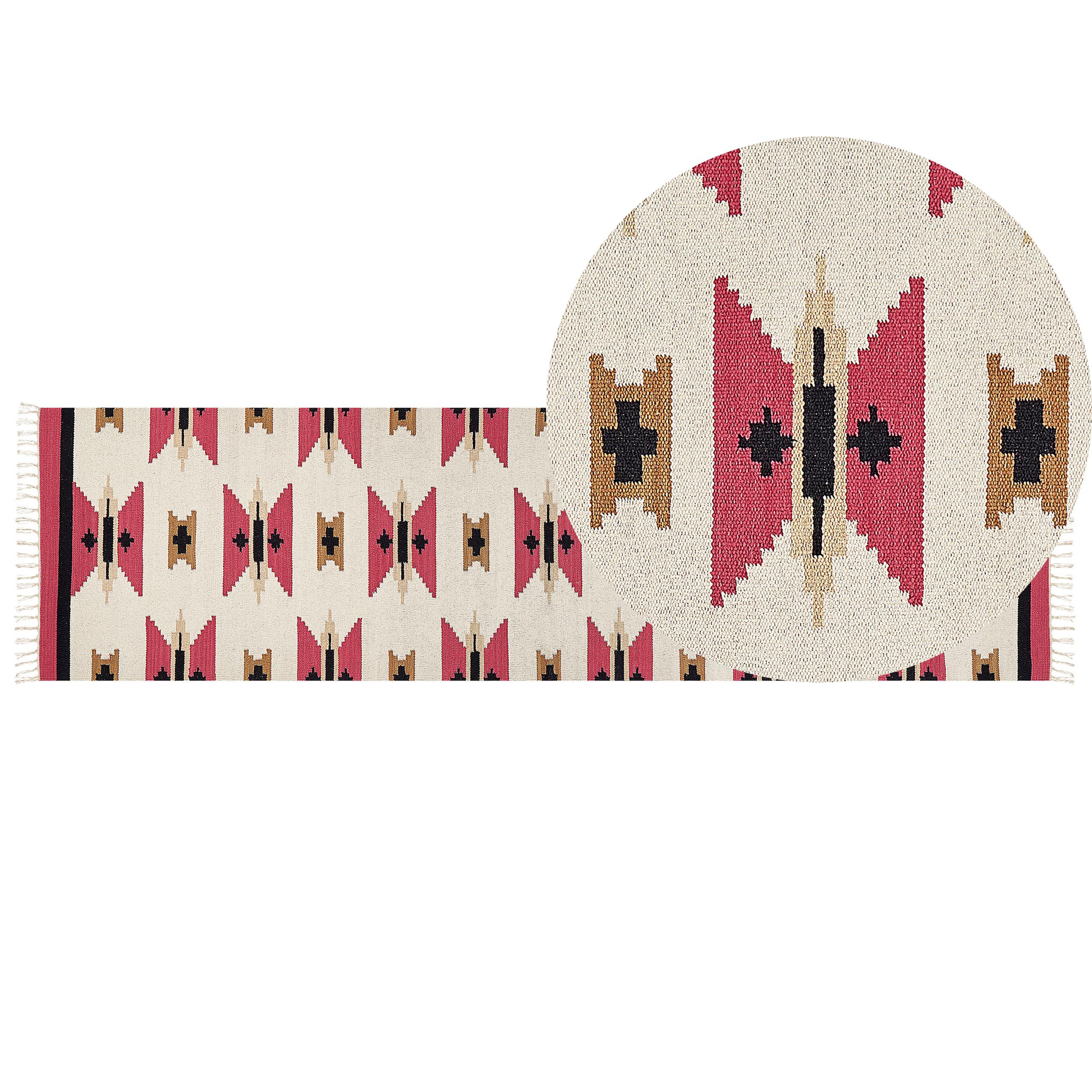 KELIM-TEPPICH Garni 300/80 cm - Multicolor, Textil (80/300cm) - Beliani