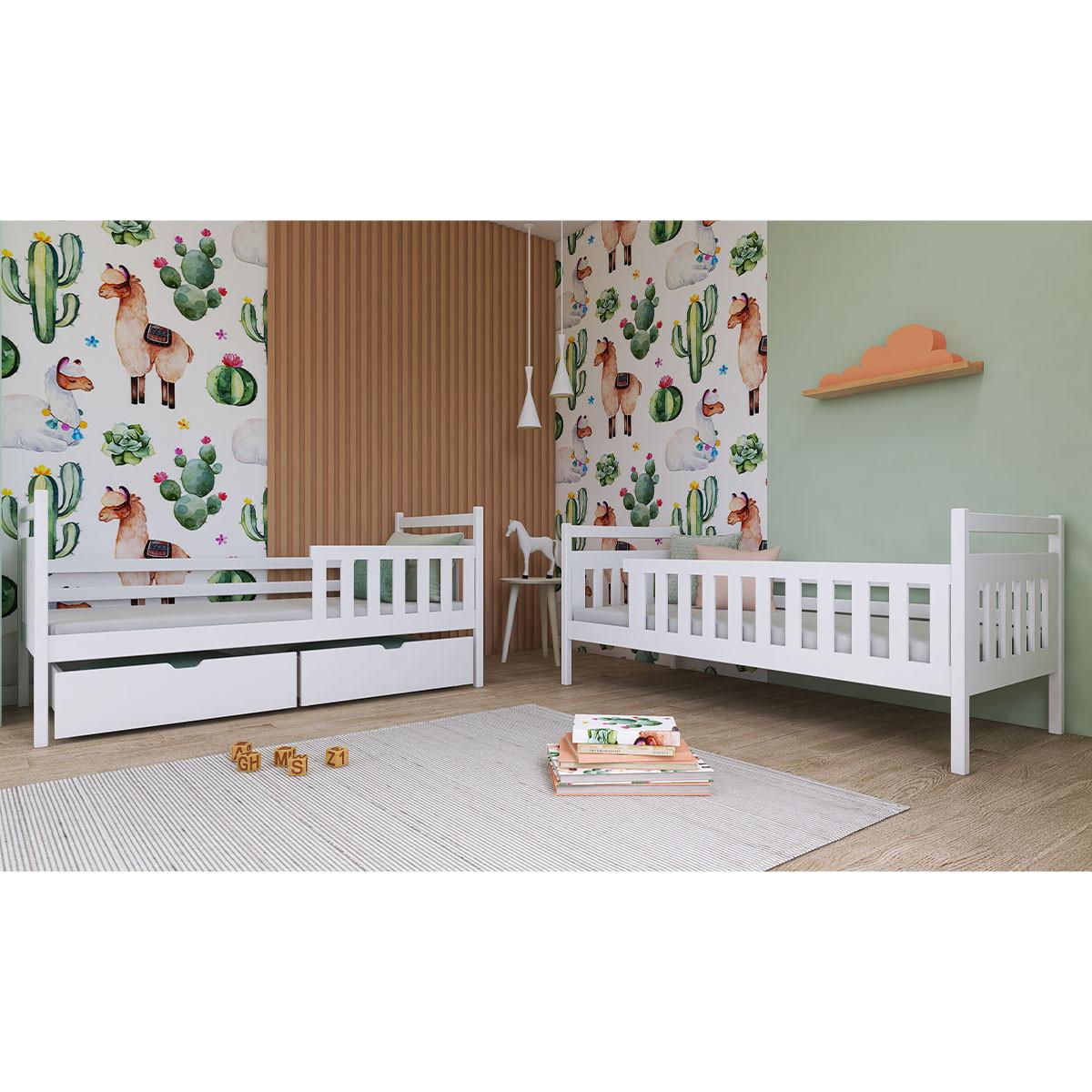 BETT 90/200 Damien Weiß - Weiß, Holzwerkstoff (90/200cm) - Petits-meubles