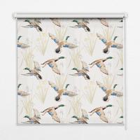 INNENROLLO - Fensterrollo - Rollo - 140x140 cm - Fliegende Enten - Braun, Kunststoff (140/140/0.5cm) - TULUP