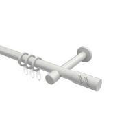 GARDINENSTANGE Prestige Zoena 320 cm (geteilt in 2 x 160 cm), 1-läufig, 20 mm Ø Weiß - Weiß, Metall (320cm) - INTERDECO