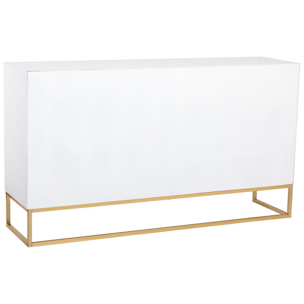 SIDEBOARD mit 3 türiges aus holz und metall 160x41x90 cm - Weiß, Holz (160/90/41cm) - Wanderlust