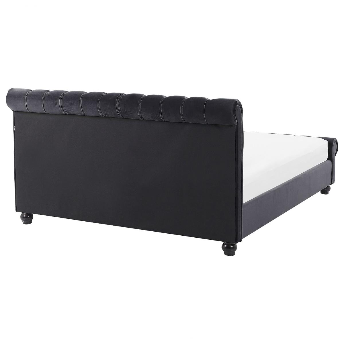 BETT 140/200cm Schwarz Avallon - Schwarz, Textil (140/200cm) - Beliani