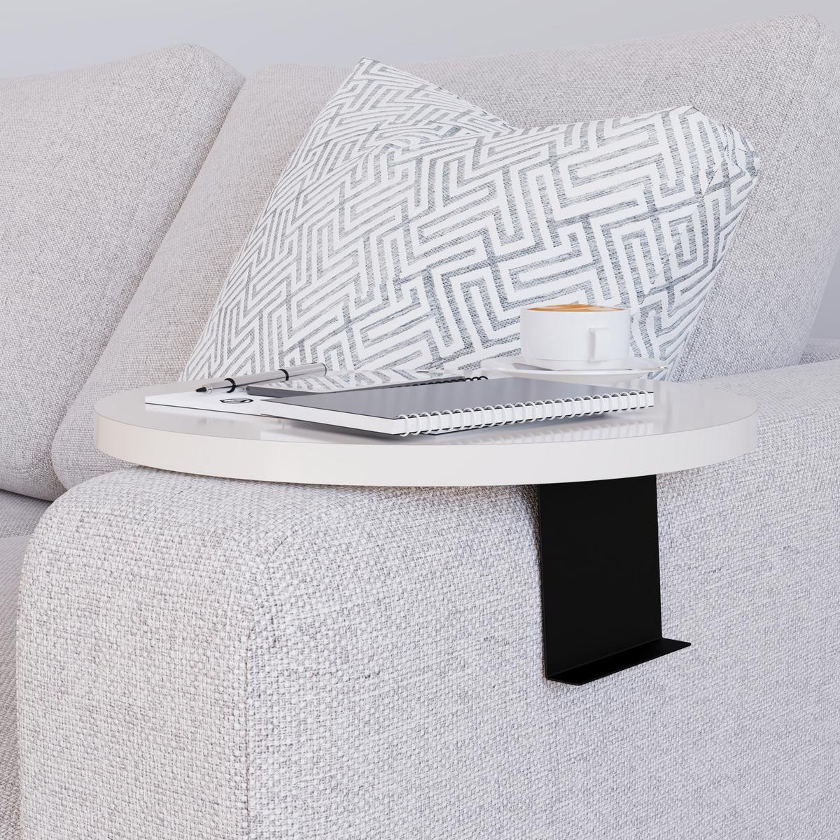 SOFATABLETT Kuleskyd - Creme, Holzwerkstoff/Metall (34/13.5/34cm) - [en.casa]