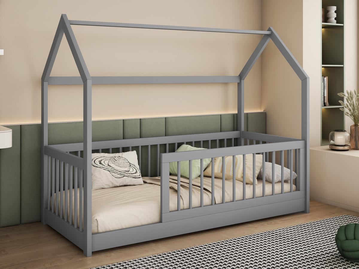 HAUSBETT Greta 90 - Grau, Holz (90/200cm) - MIRJAN24
