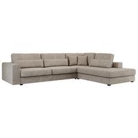 ECKSOFA Savona Beige Strukture - rechts - Beige/Schwarz, Kunststoff/Textil (249/316cm) - MKS