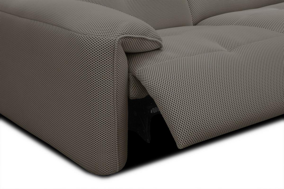 ECKSOFA TRENTO 4-Sitzer mit 1 Relaxfunktion, braun - Schwarz/Braun, Holzwerkstoff/Kunststoff (262/165cm) - Wozimo