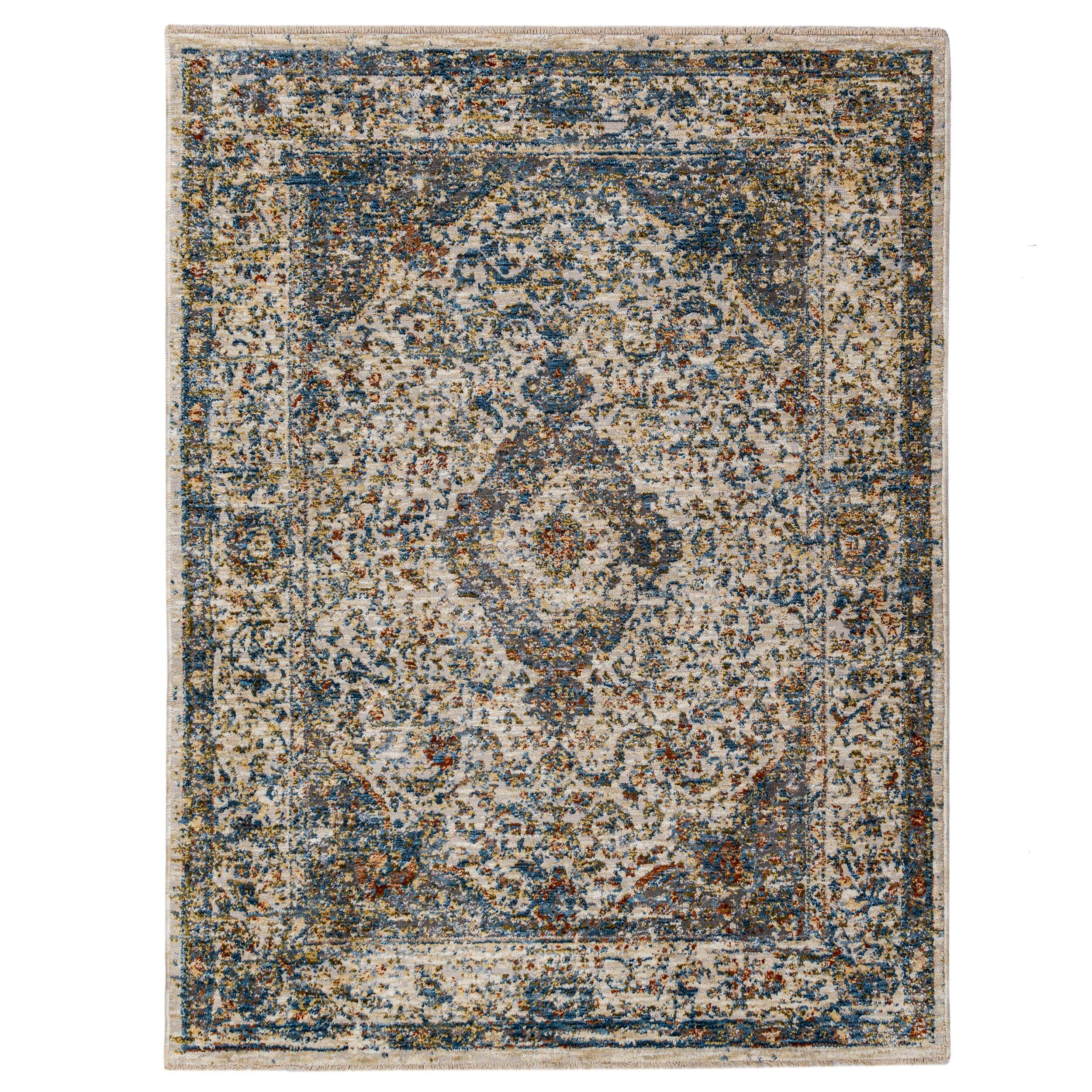 TEPPICH ADUR, im Vintage-Stil, Erdtöne-Bunt, 120 x 160 cm - Multicolor, Textil (160/120cm) - KADIMA DESIGN