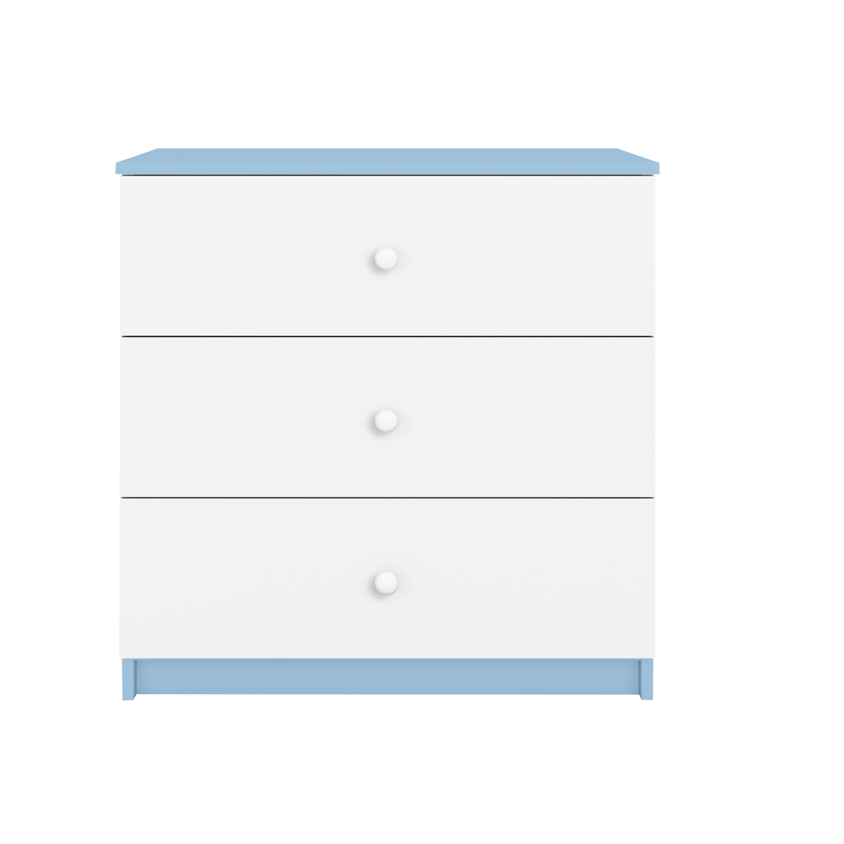 KOMMODE Babydreams ohne Muster 81/81/41 - Blau, Holzwerkstoff (81/81/41cm) - RAUMHIRSCH FURNITURE