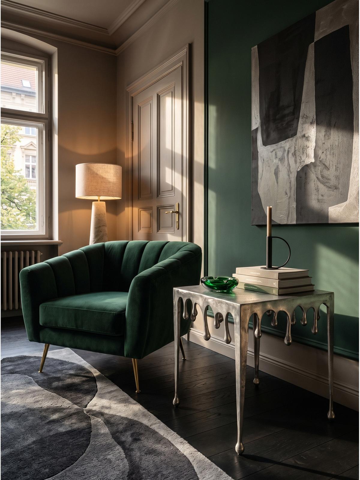BEISTELLTISCH GARD, Aluminium, handgefertigt, Silber, 45,5 x 45,5 x 51 cm - Silberfarben, Metall (45.5/45.5/51cm) - KADIMA DESIGN