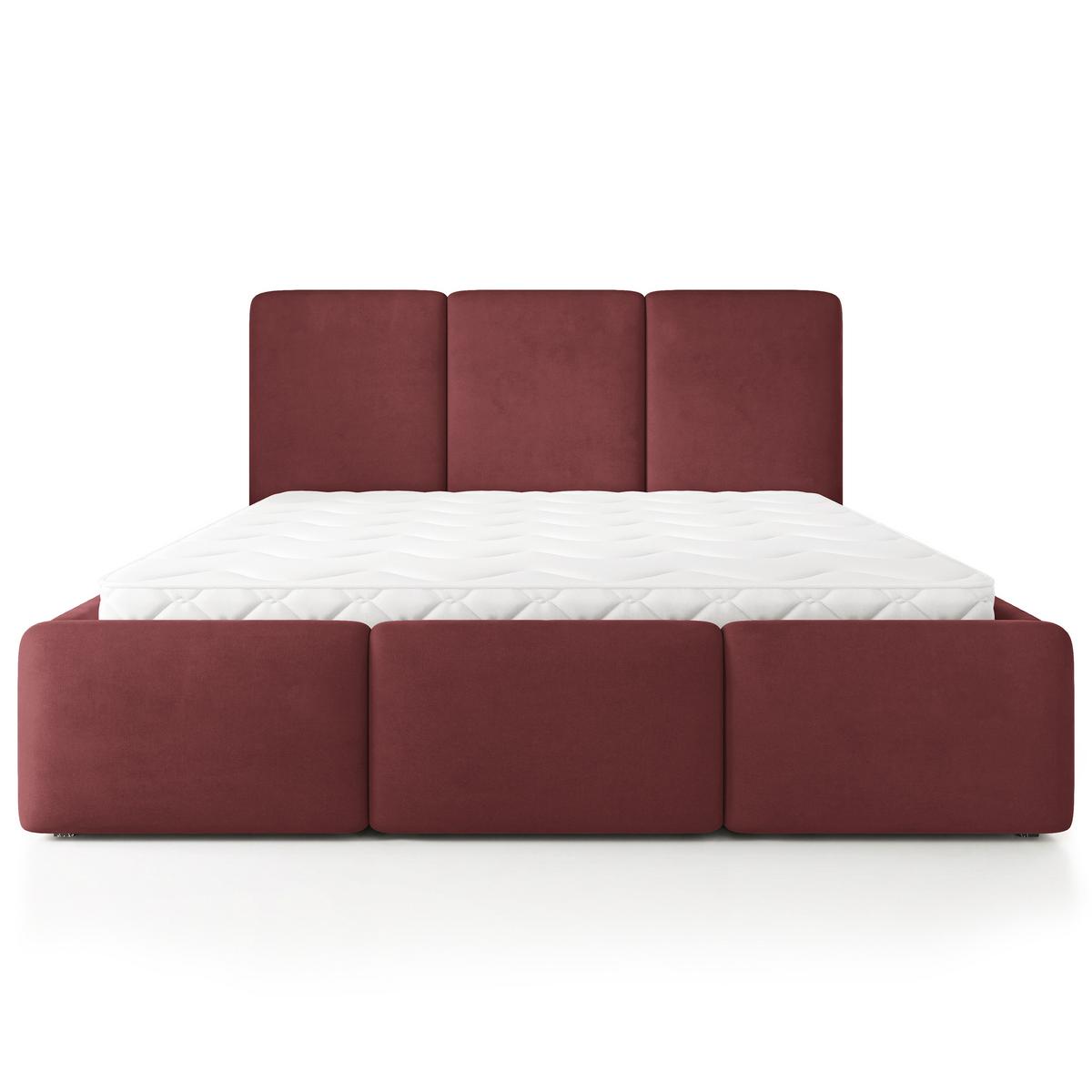 POLSTERBETT MORENA MGV 160x200 cm mit Bettkästen - Rot - Rot, Holz (160/200cm) - MASSENO