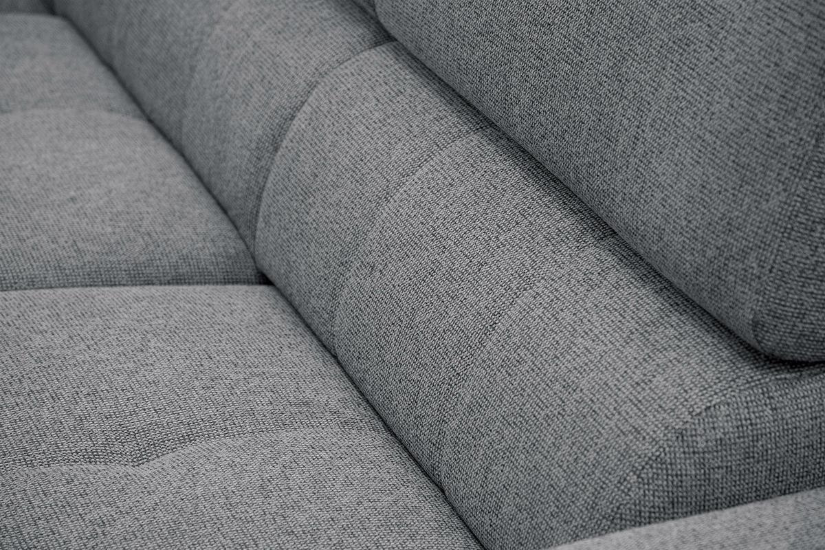 ECKSOFA FIERO 5-Sitzer, grau - Schwarz/Grau, Holzwerkstoff/Textil (158/269cm) - Wozimo