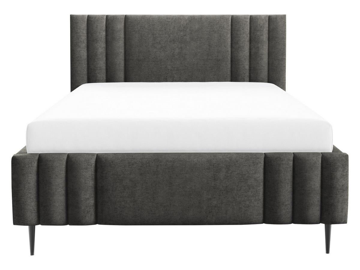 POLSTERBETT Ribo Leg - Dunkelgrau/Schwarz, Holz/Textil (140/200cm) - MIRJAN24