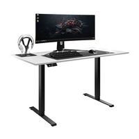 SCHREIBTISCH SPACE GAMING höhenverstellbar mit Metallbeinen schwarz/weiß - Weiß, Holzwerkstoff (70/140/69.5cm) - Lookway