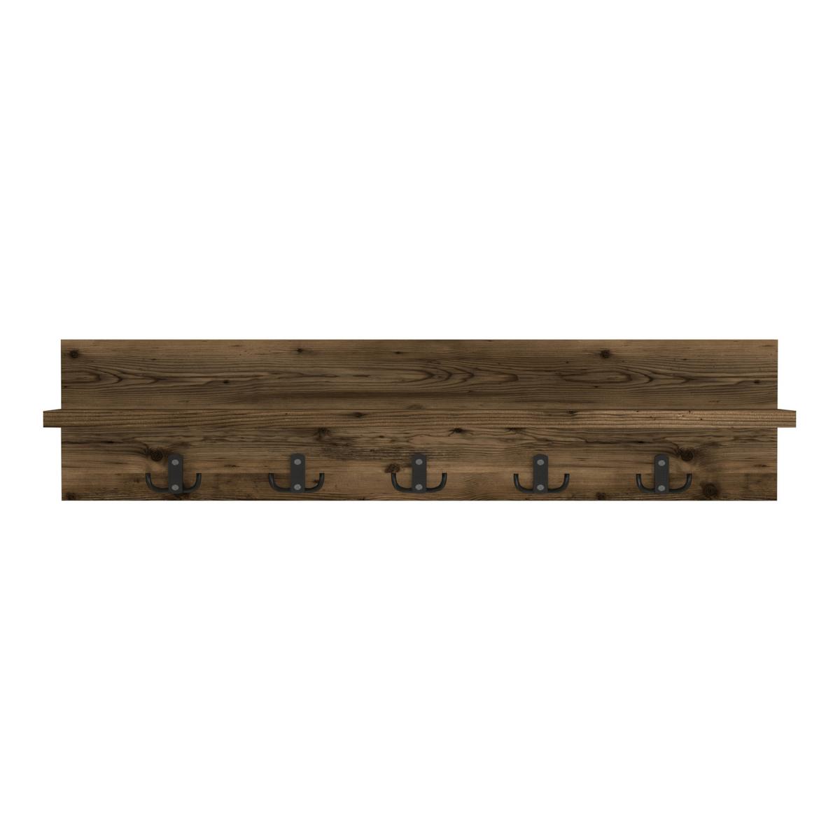 WANDGARDEROBE Hammarö - Alteiche, Holzwerkstoff (80/18/13cm) - [en.casa]