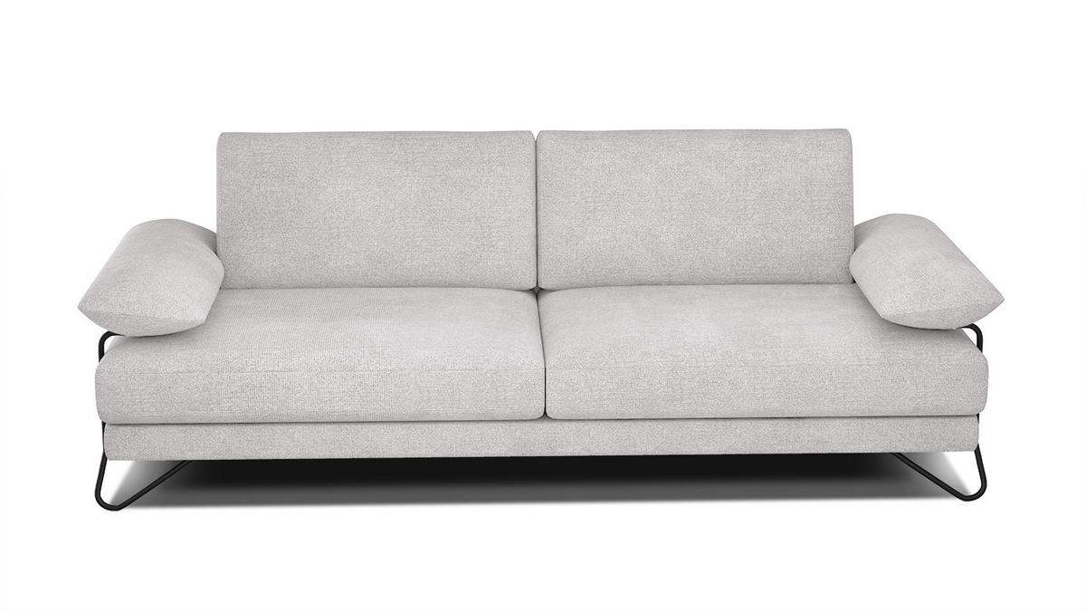 SOFA LORI 3-Sitzer, creme - Creme/Schwarz, Holzwerkstoff/Textil (245/87/96cm) - Wozimo