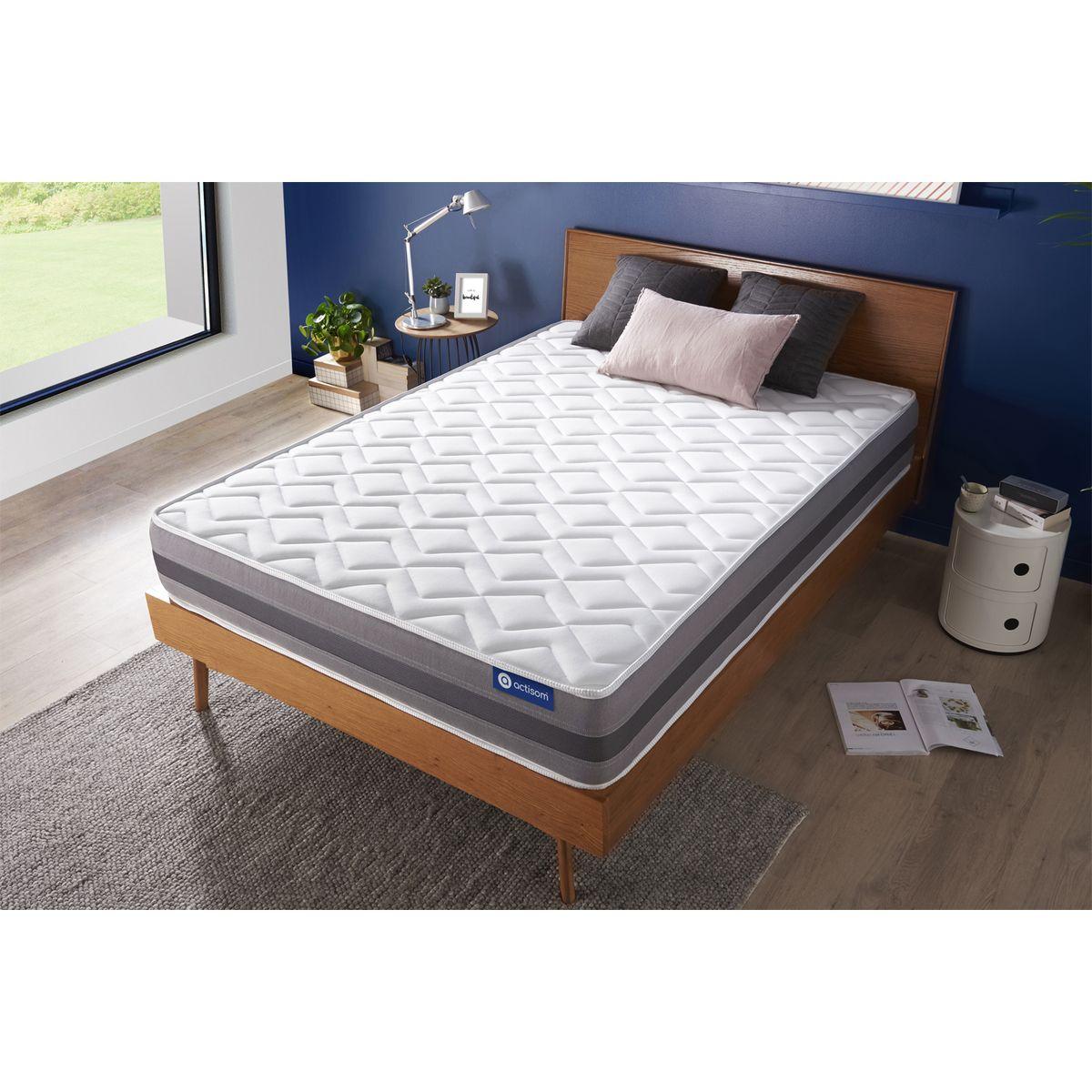 MATRATZE Actiflex relax Taschenfederkern und Memory-Schaum 100 x 190 cm h1 - Weiß, Textil (100/190cm) - ACTISOM