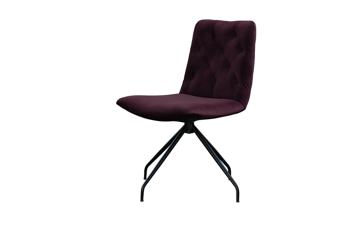 DREHSTUHL NEW CHARME Violett Velvet (1er-Set) - Violett, Textil (52/87/66cm) - KAWOLA