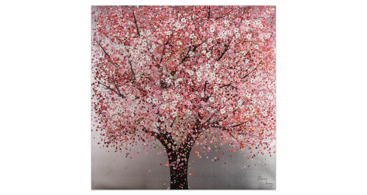 ÖLGEMÄLDE 80/80 cm - Pink, Holz/Textil (80/80cm) - KUNSTLOFT