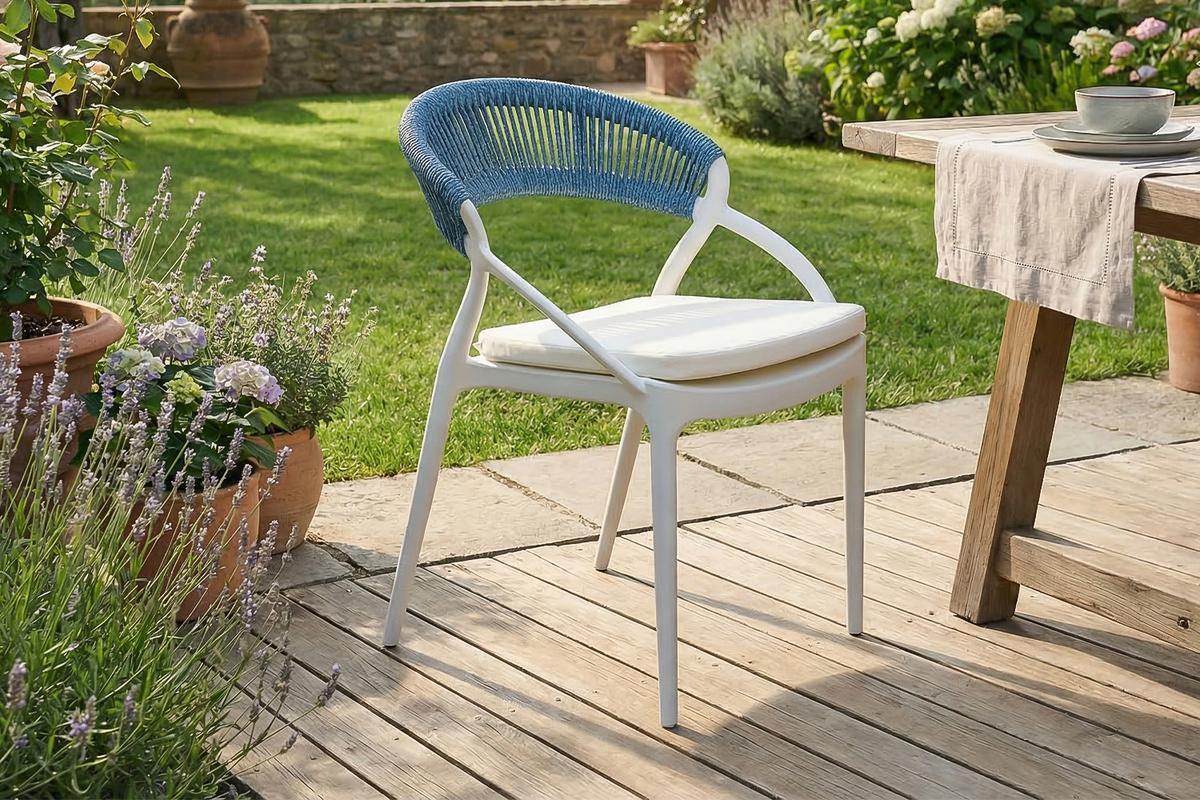 GARTENSTUHL KISO Blau Kunststoff Stapelbar (1er-Set) - Dunkelblau, Kunststoff (54/79/58cm) - KAWOLA