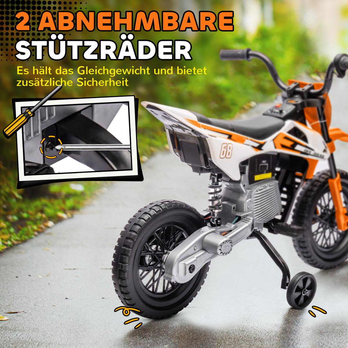 ELEKTROMOTORRAD - Orange, Metall (107/56/70cm) - AIYAPLAY