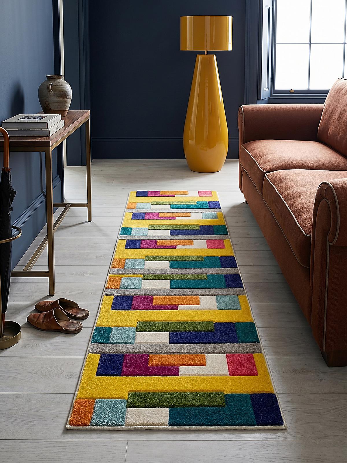 TEPPICH MOSS, geometrisch-abstrakt, Bunt, 66 x 300 cm - Multicolor, Textil (300/66cm) - KADIMA DESIGN