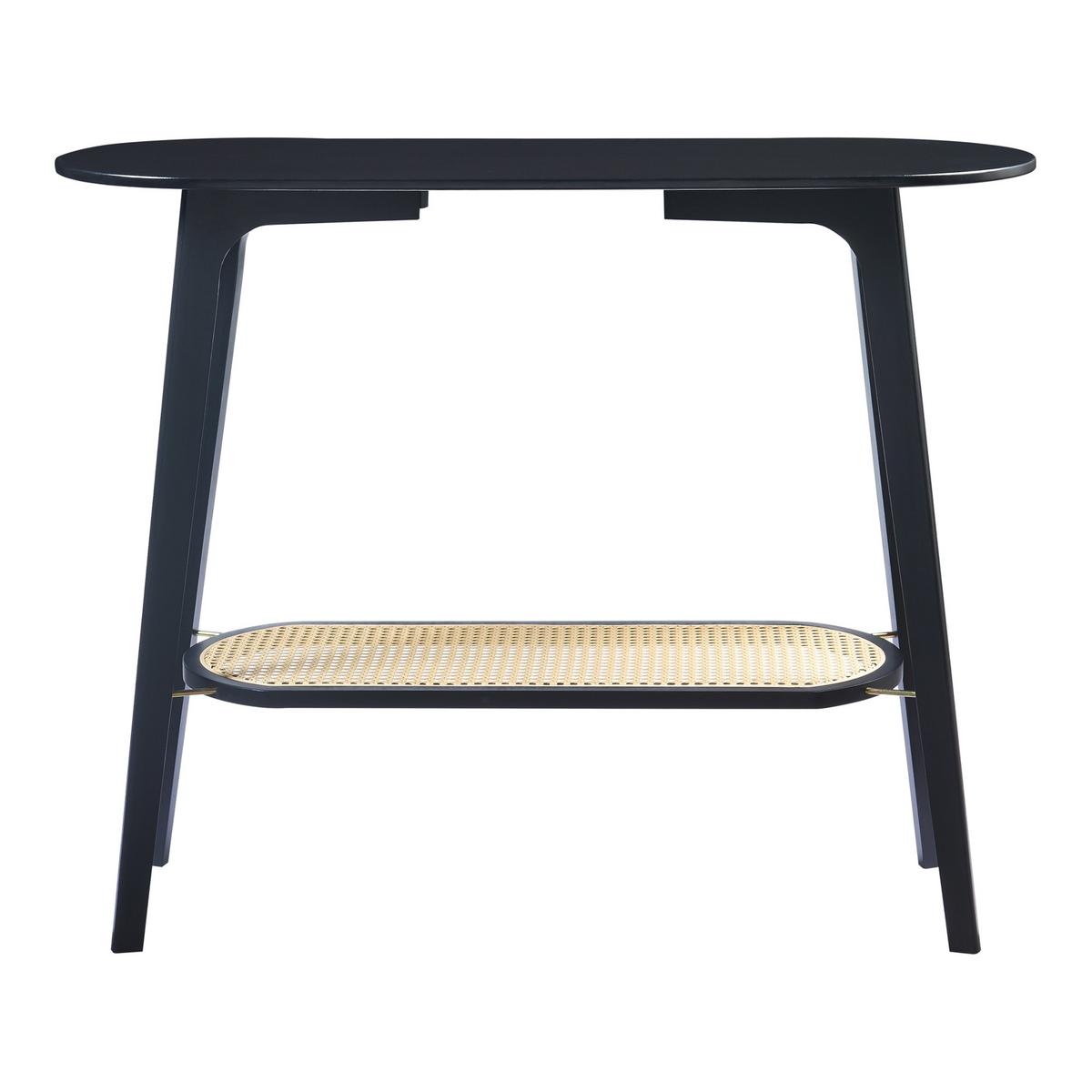 KONSOLENTISCH Taivalkoski - Schwarz, Holz (35/100/80cm) - [en.casa]
