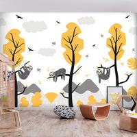 SELBSTKLEBENDE FOTOTAPETE 294/210 cm - Weiß/Grau, Kunststoff/Textil (294/1cm) - KUNSTLOFT