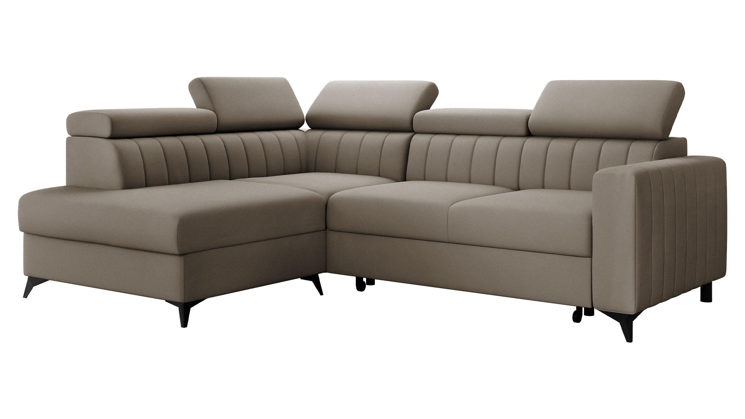 ECKSOFA Milano 2RRLXP, Seite: Links LXP+R+2R - Beige, Holz/Textil (249/195cm) - MIRJAN24
