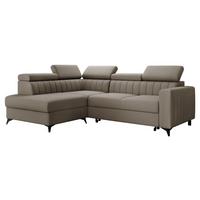 ECKSOFA Milano 2RRLXP, Seite: Links LXP+R+2R - Beige, Holz/Textil (249/195cm) - MIRJAN24