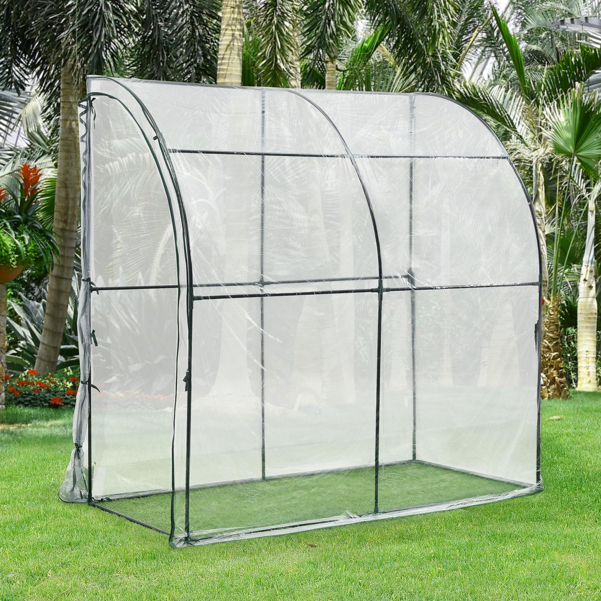 GEWÄCHSHAUS Juta - Transparent, Kunststoff (100/215/200cm) - [en.casa]