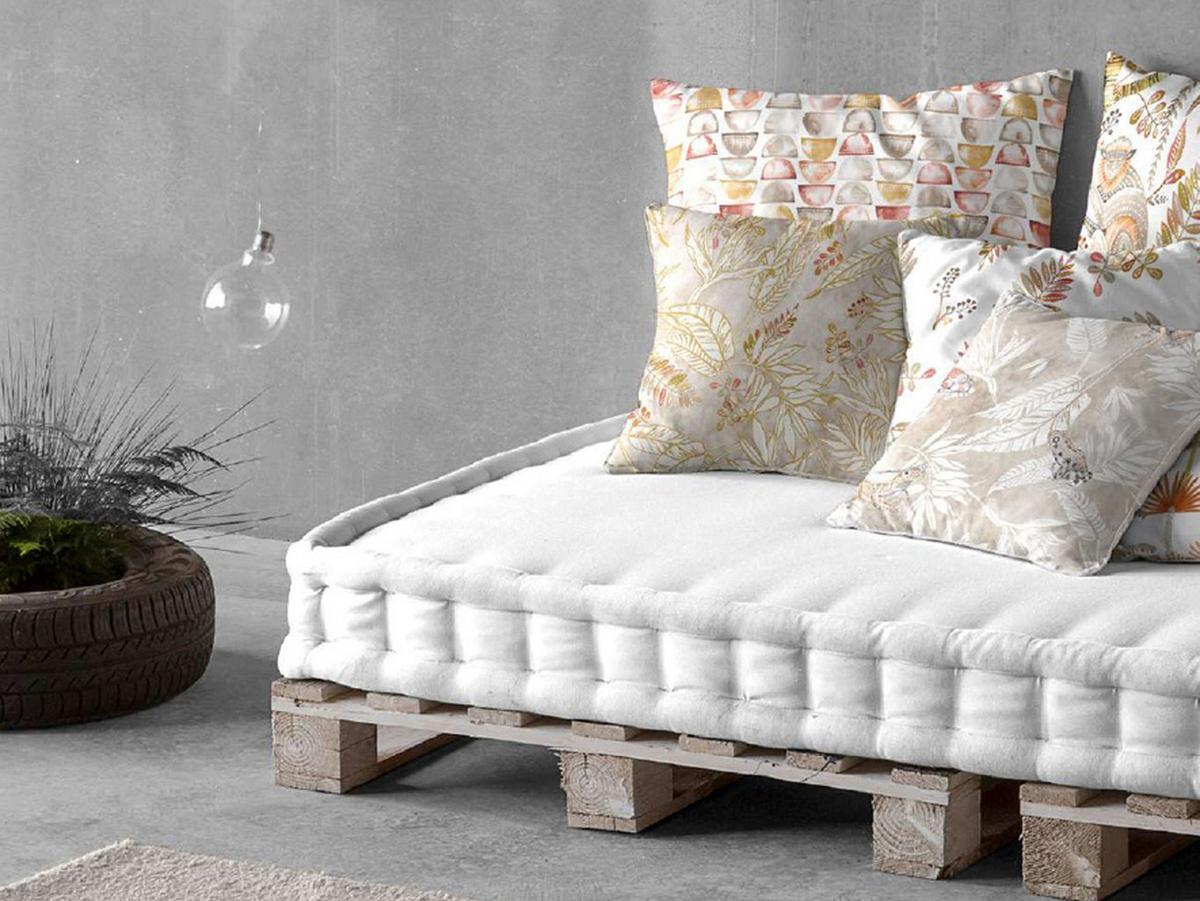NACKENROLLENHÜLLE Ubuntu erdton 100% Baumwolle 15/40 cm - Taupe/Currygelb, Textil (15/40cm) - beties Heimtextil