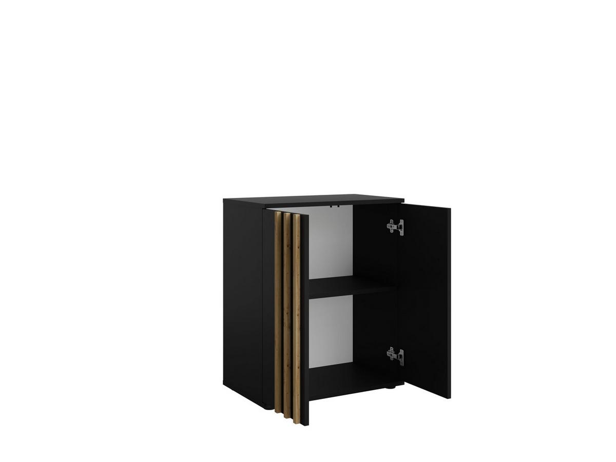 KOMMODE Schwarz 60/73/35 - Schwarz, Holzwerkstoff (60/73/35cm) - RAUMHIRSCH FURNITURE